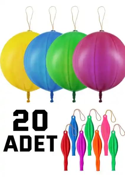 Nistabolje Lastikli Zıpzıp Punch Balon Seti: Renkli ve Eğlenceli Çocuk Oyun Malzemeleri