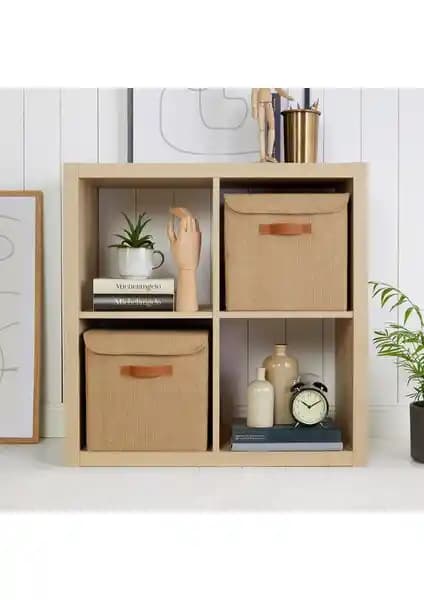 Ocean Home Textile 2'li Jüt Kapaklı Dolap İçi Saklama Kutuları ile Pratik ve Şık Düzen