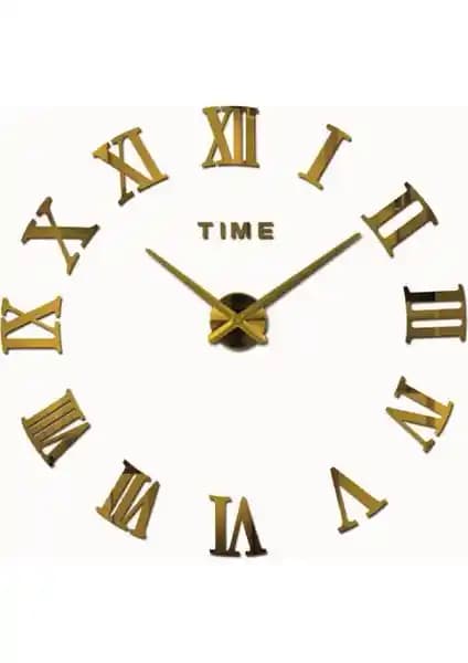 Otantik 3D Roma Rakamlı Pleksi Duvar Saati Estetik ve Fonksiyonellik Bir Arada