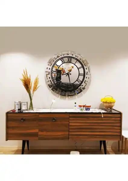Racart Shop Dekoratif Aynalı Duvar Saati: Modern ve Şık Tasarım ile Fonksiyonellik Bir Arada