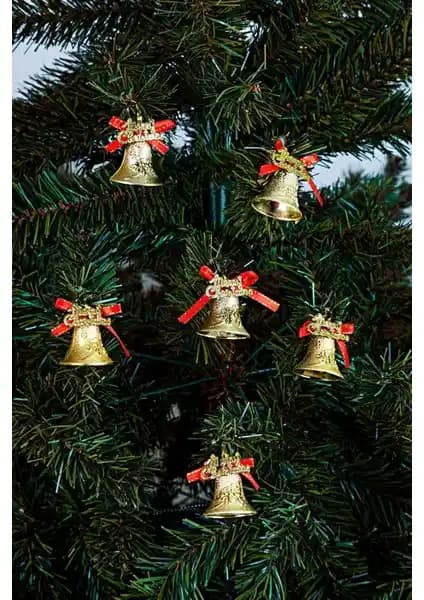 Waldern Yılbaşı 6’lı Merry Christmas Çan Süs: Şık ve Renkli Yılbaşı Dekorasyon Detayı