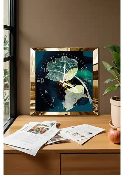 Zevahir Mobilya Gold Çerçeveli MDF Duvar Saati Modern ve Dayanıklı Dekoratif Seçenekler