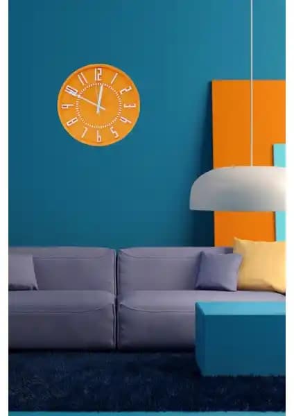Apricity Renkli Daire Beton Duvar Saati: Modern ve Dayanıklı Dekoratif Tasarım