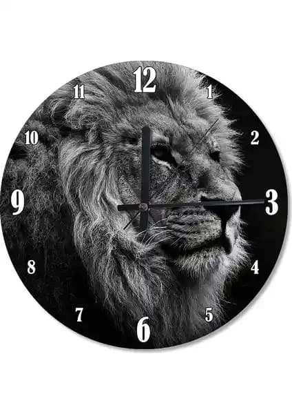Cakasepetim Siyah Beyaz Aslan Akarlı Duvar Saati Modern ve Şık Tasarımıyla Öne Çıkar