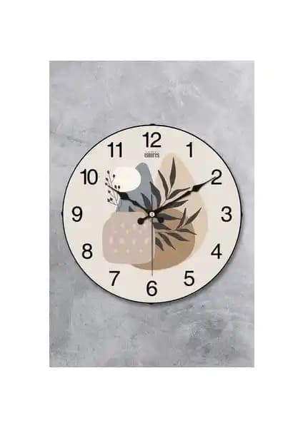 Emores 36 cm Bombe Cam Akar Saniye Sessiz Mekanizmalı Dekoratif Duvar Saati