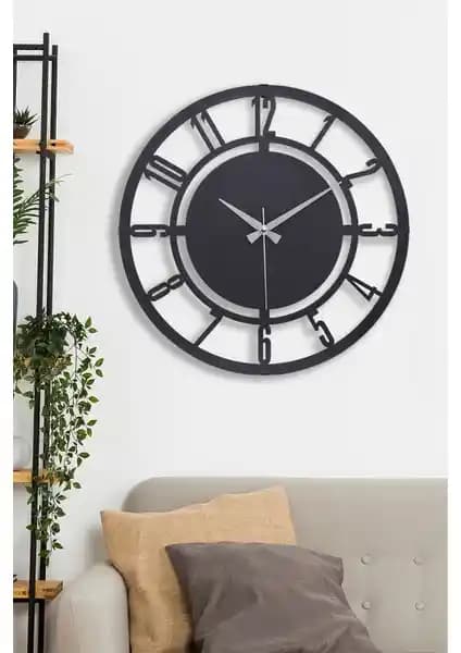 Emores 41 Cm Metal Malzeme Akarsaniye Sessiz Mekanizma Dekoratif Duvar Saati