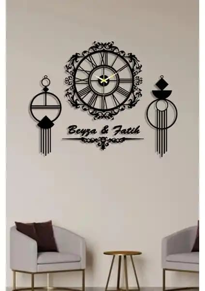 Ensa Design Kişiye Özel Dekoratif Ahşap Duvar Saati 70x70 cm ile Estetik ve Fonksiyonellik