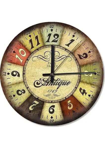 Fransa Paris 1749 Antika Desenli Duvar Saati – Vintage ve Otantik Dekorasyon İçin Ideal