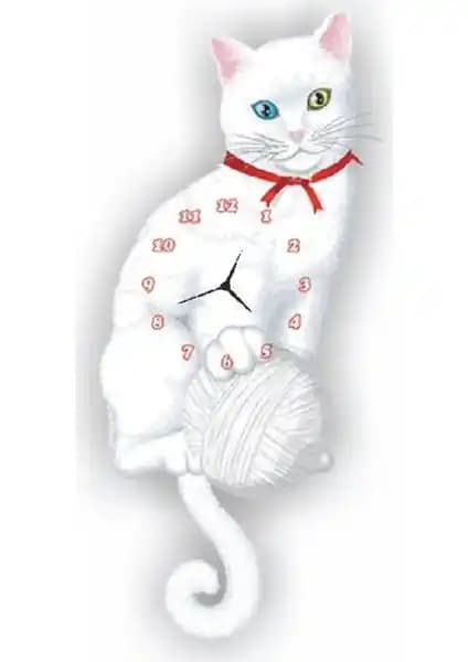 Good Time Van Kedisi Sallanan Sarkaçlı Duvar Saati - Modern ve Estetik Tasarım