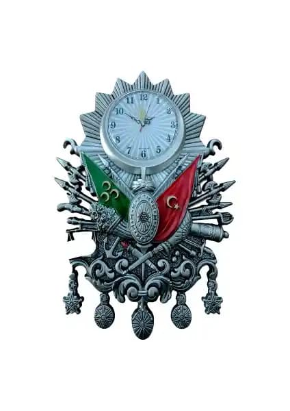 Harputlu Plastik Osmanlı Temalı Dekoratif Duvar Saati 45x65 cm