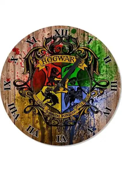Harry Potter Hogwarts Temalı Duvar Saati - Sihirli Dekorasyon ve Fonksiyonellik
