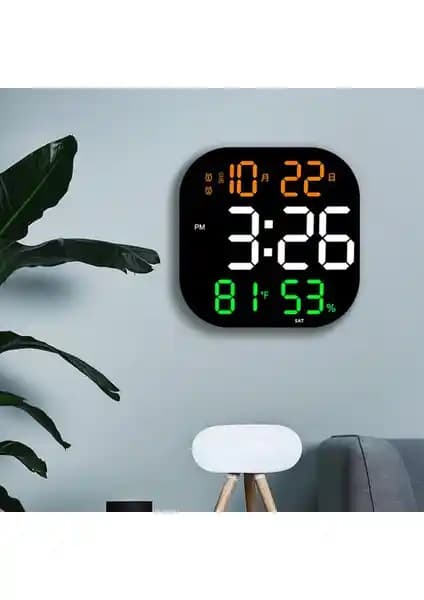 Hermoso 13 İnç Dijital Duvar Saati Modern Dekorasyon ve Çok Fonksiyonlu Kullanım