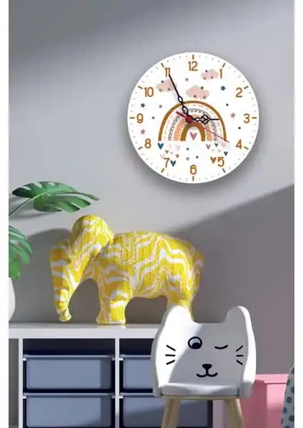 Instababyrooms Çocuk Odası Sessiz Akar Duvar Saati Modern ve Güvenli Tasarımıyla Öne Çıkıyor