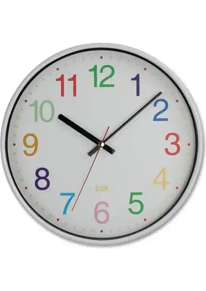 Klik Slim Renkli Çocuk Duvar Saati Çocukların Zaman Kavramını Öğrenmesine Yardımcı Olur