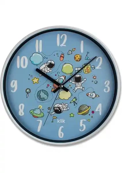 Klik Slim Uzay Çocuk Duvar Saati: Renkli ve Eğlenceli Tasarım ile Zaman Öğreten Ürün