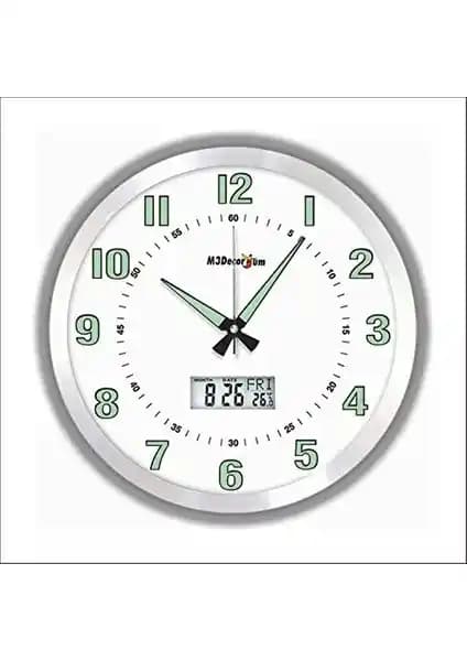M3 Decorium 40 cm Aluminyum Kasa Modern Duvar Saati Güncel Tasarım ve Fonksiyonellik