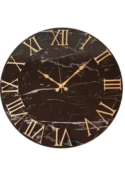 Markakanvas Mermer Desenli Duvar Saati: Şık ve Fonksiyonel Modern Dekorasyon Parçası