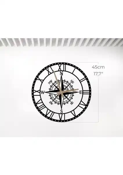 Metalium Concept Dekoratif Roma Rakamlı Metal Duvar Saati Modern ve Vintage Tarzların Şık Buluşması