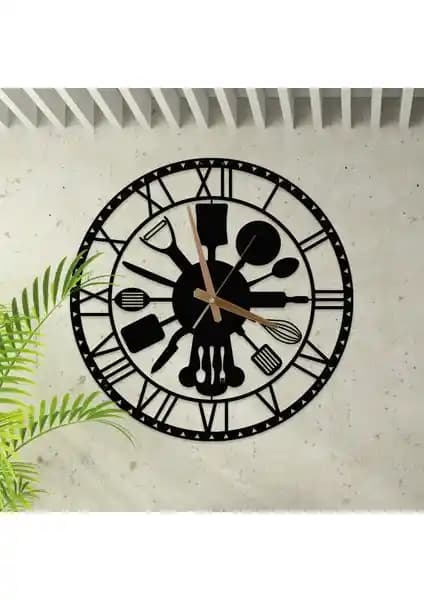 Metalium Concept Dekoratif Roma Rakamlı Metal Duvar Saati Mutfaklara Zarafet ve Fonksiyonellik Katar