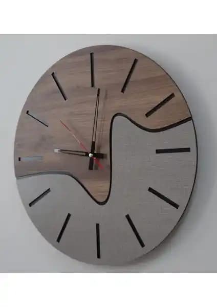 Modern Ahşap Dekoratif Duvar Saati ile Ev ve Ofis Dekorasyonunu Geliştirin