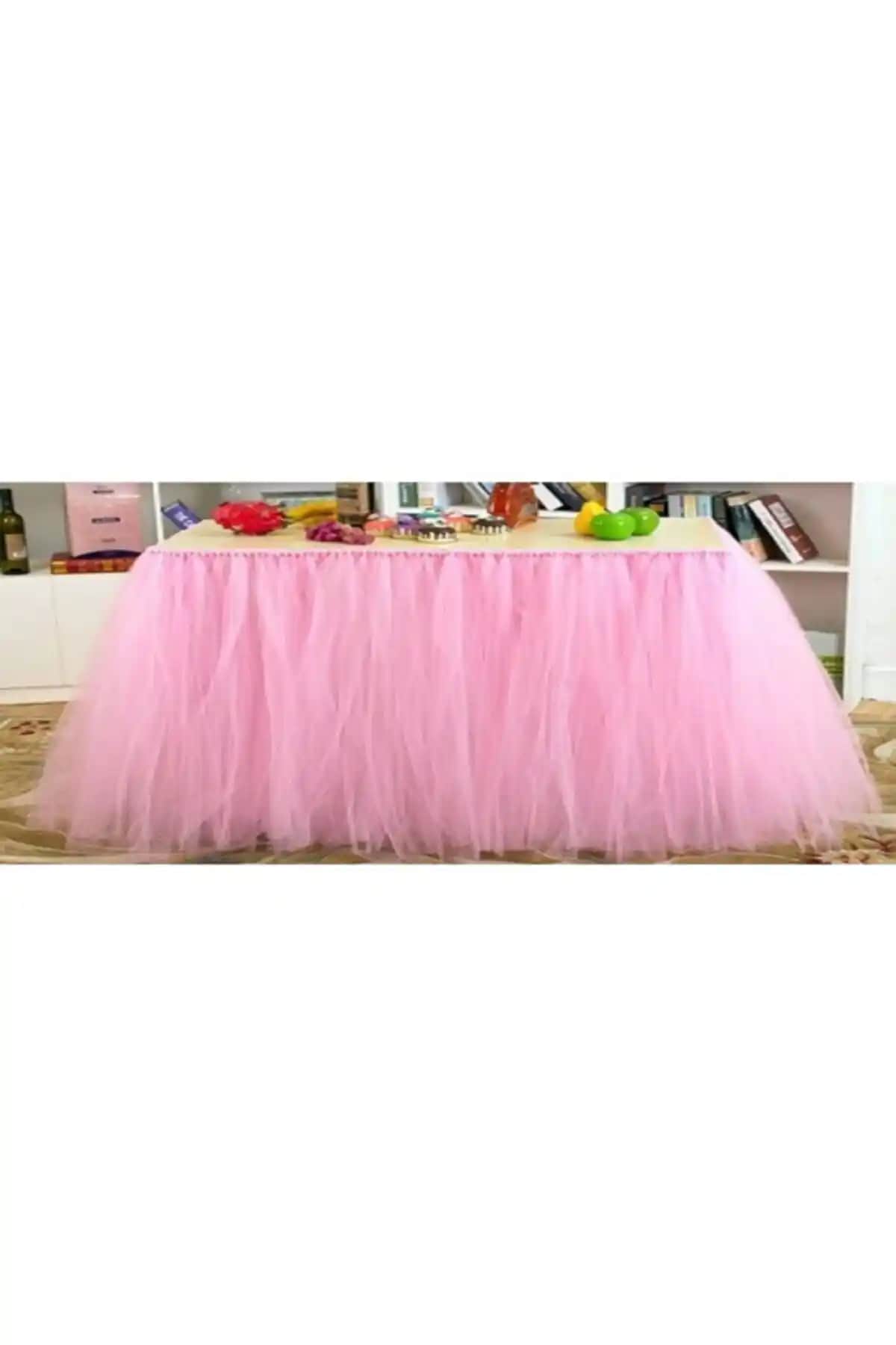 Carnaval Kristal Tütü Tül ve Pembe Metalize Masa Eteği Karşılaştırması