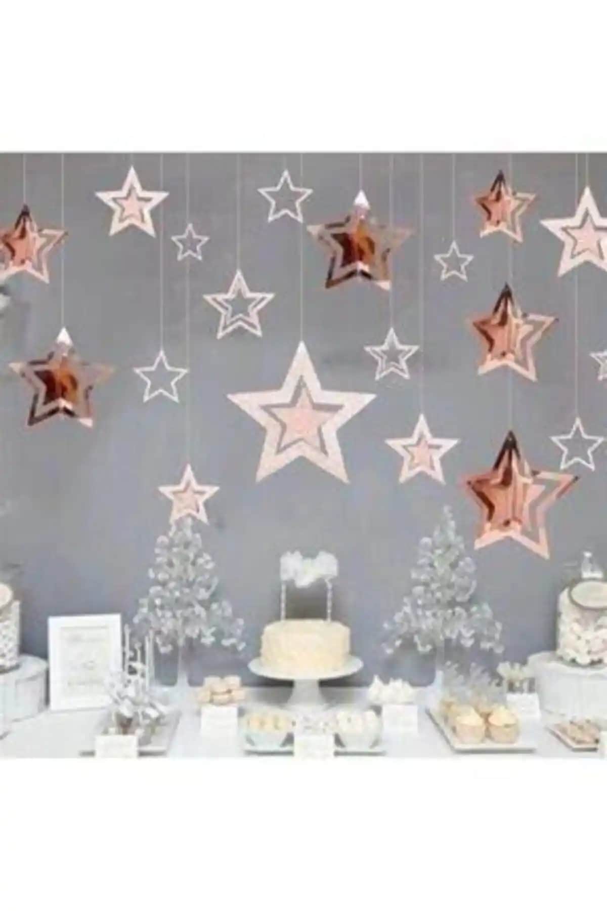 Parti Dekorasyonunda Rose Gold Balonlar ve Yıldız Süsler Karşılaştırması