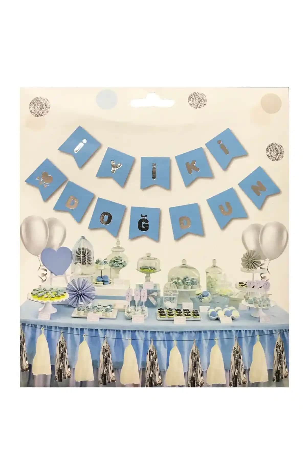 Parti Dolabı Gümüş Mavi ve Siyah Gold Banner Karşılaştırması: Doğum Günü Süsleri Seçenekleri