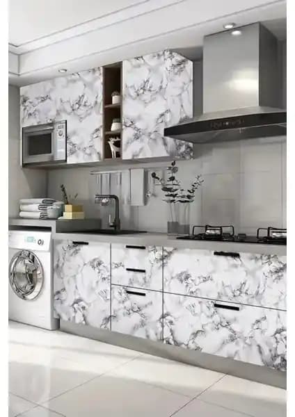 Demdas Mermer Desenli ve Ecce Yapışkanlı Folyo Karşılaştırması