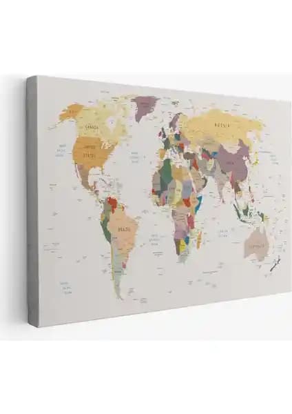 Harita Sepeti ve idora Vintage Dünya Haritası Kanvas Tablosu Karşılaştırması