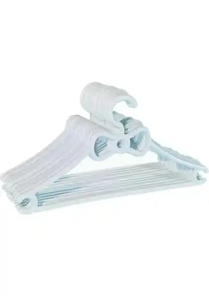 Askıcı Bebek Kıyafet Askısı 12'li Beyaz Set - Sağlıklı, Dayanıklı ve Estetik Tasarım