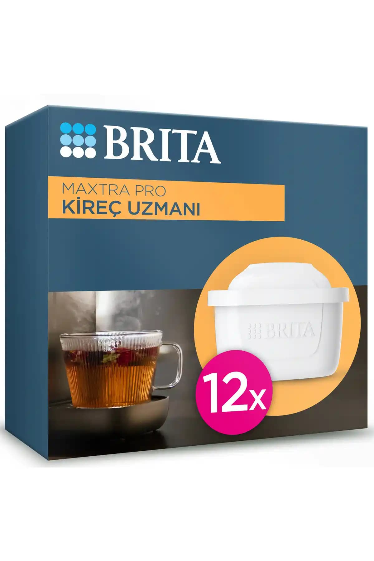 BRITA Maxtra Pro Kireç Uzmanı 12'li Yedek Su Arıtma Filtresi - Sert Su İçin Etkili Çözüm