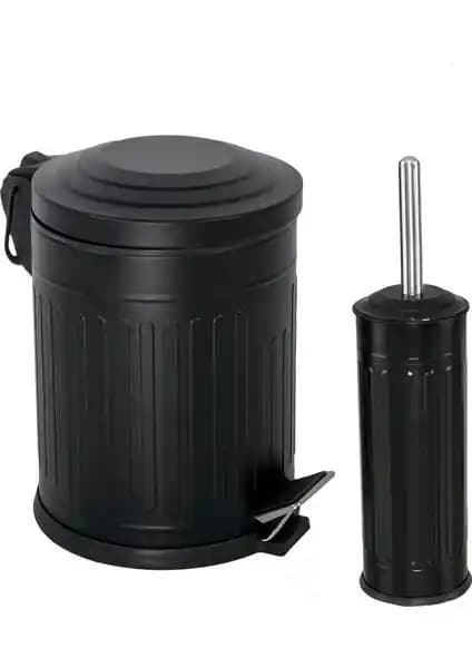 Eforeca Vintage 2'li Siyah Banyo Seti: Dayanıklı ve Estetik Tasarımın Buluşması