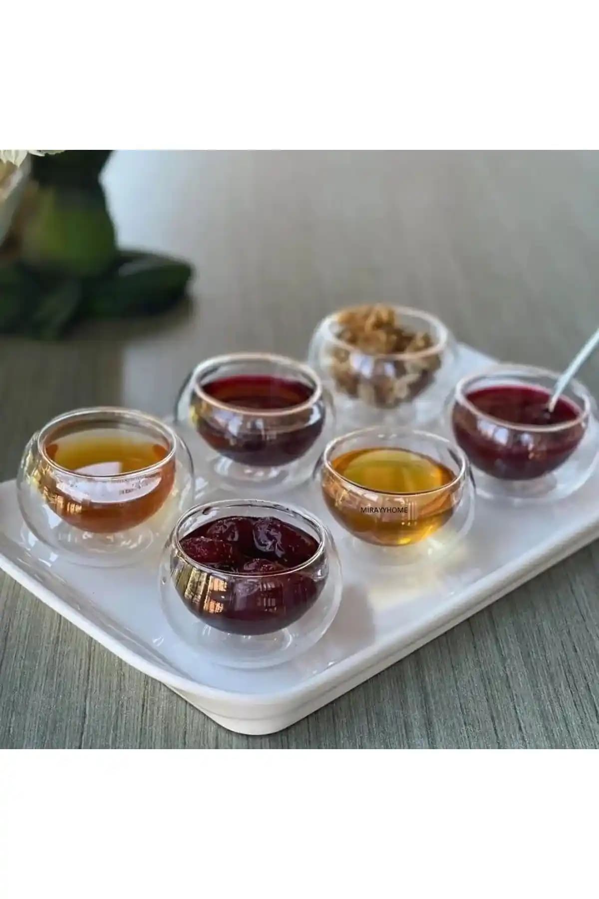 ELSA Çift Cidarlı 35 ml Sosluk Seti 6 Adet – Isı Koruyan Cam Tasarım