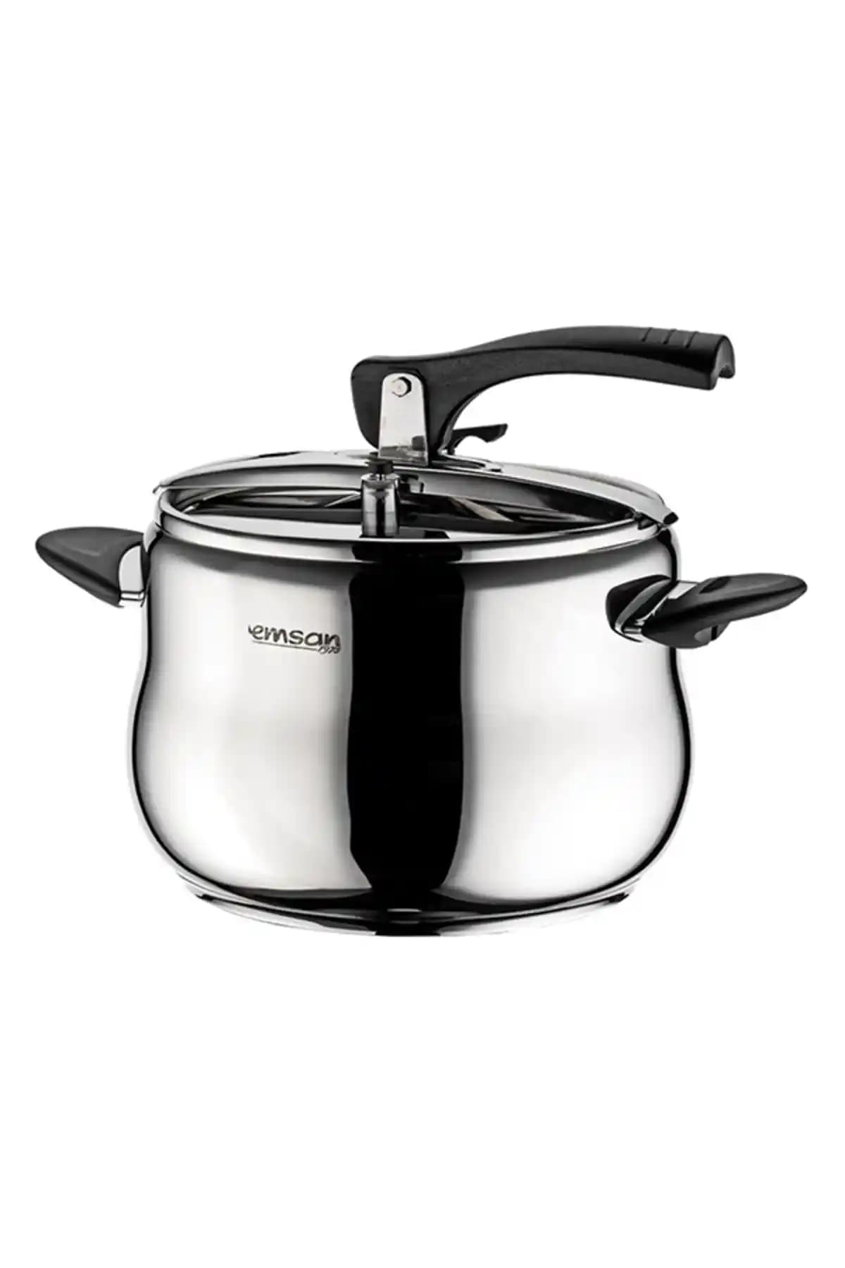 Emsan Burcu 8 Litre Paslanmaz Çelik Düdüklü Tencere - Sağlıklı ve Pratik Pişirme