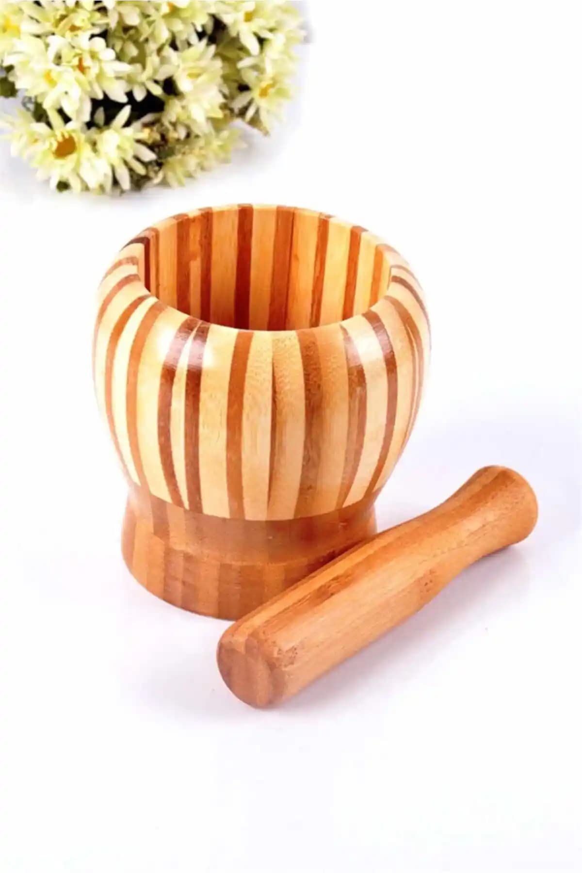 FırsatYeri Bambu Havan: Doğal Ahşap ve Çok Yönlü Mutfak Yardımcısı