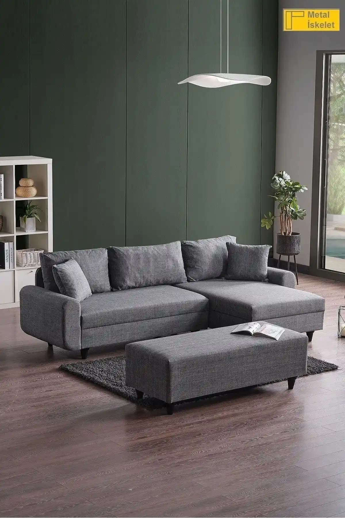 Kagu Corner Flavia Köşe Takımı Puflu: Modern Tasarım ve Fonksiyonel Konforun Buluşması