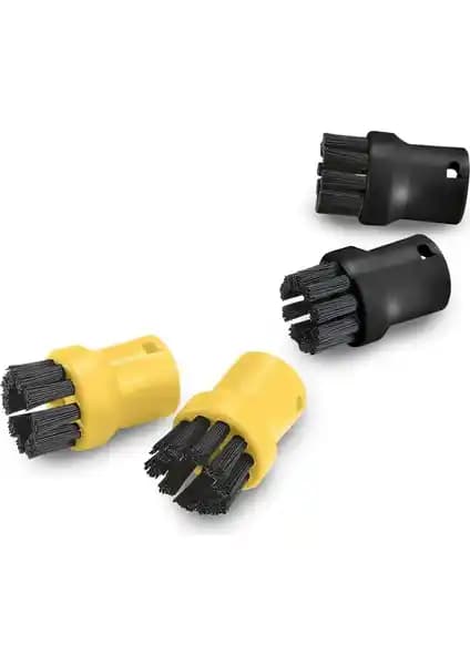 Karcher SC Serisi Uyumlu 4 Parçalı Yuvarlak Fırça Seti ile Etkili Buharlı Temizlik