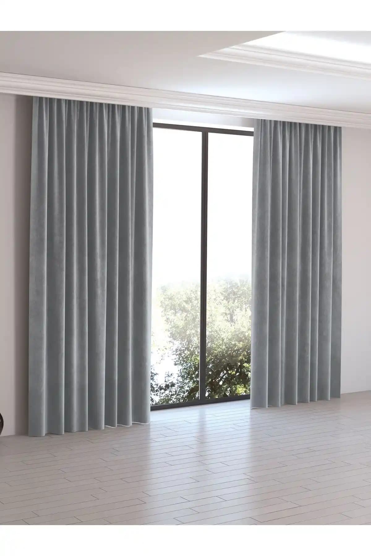 Perle Home Daily Series Açık Gri Ada Fon Perde: Modern Tasarım ve Fonksiyonellik