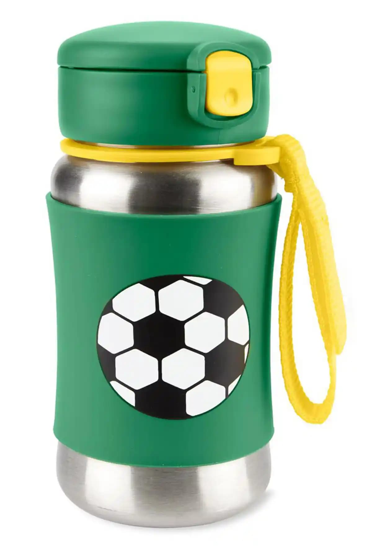 Skip Hop Paslanmaz Çelik Pipetli Suluk Futbol: Çocuklar İçin Dayanıklı ve Şık Su Taşıma Çözümü