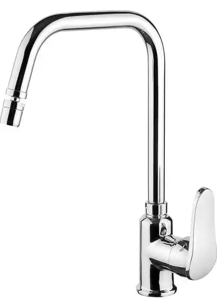 Vilas Elmas S-Line 360° Döner Başlıklı Dayanıklı ve Estetik Mutfak Evye Bataryası