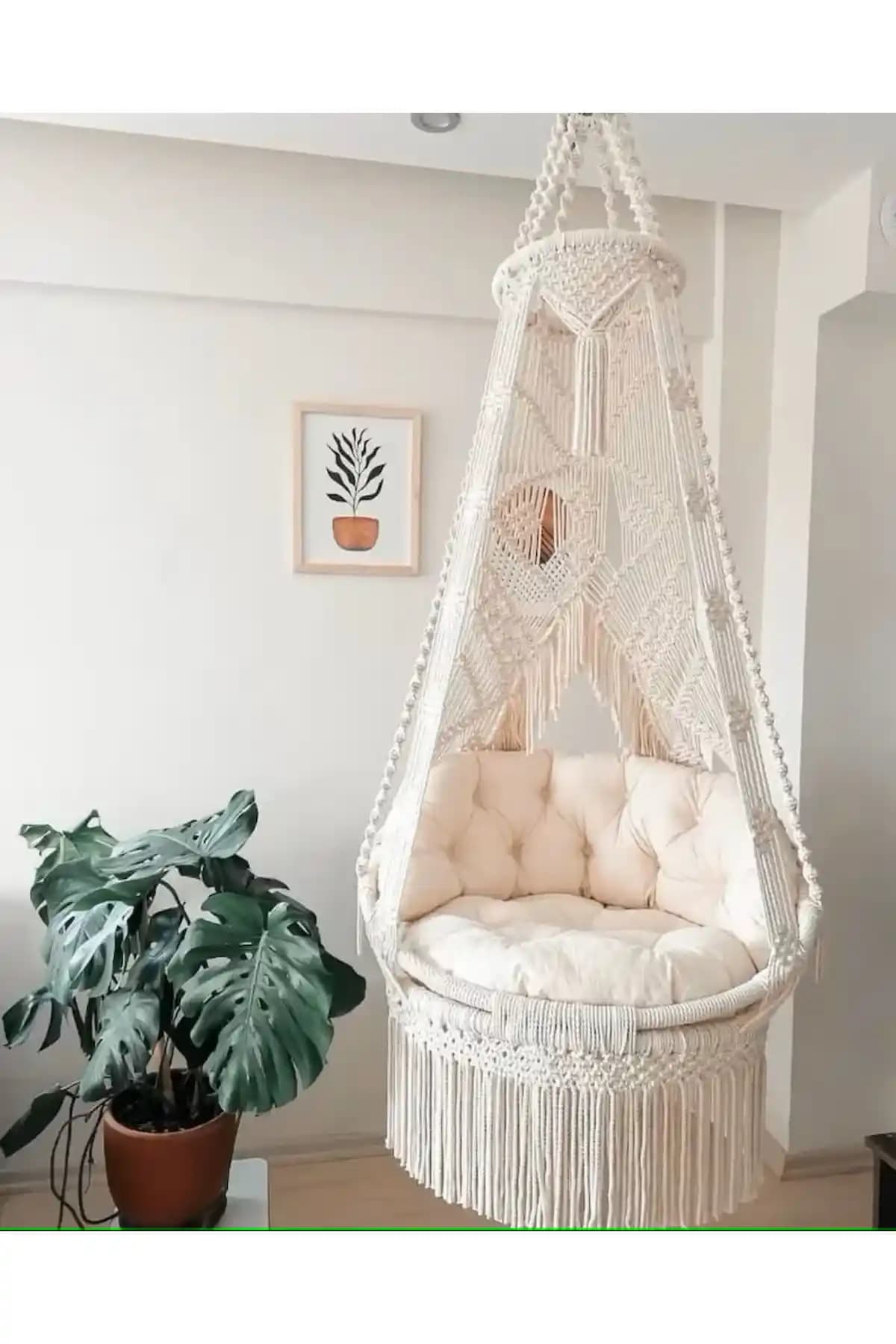 vivamia Makrome Salıncak Minderi: Konforlu ve Şık Tasarım ile Uzun Ömürlü Kullanım