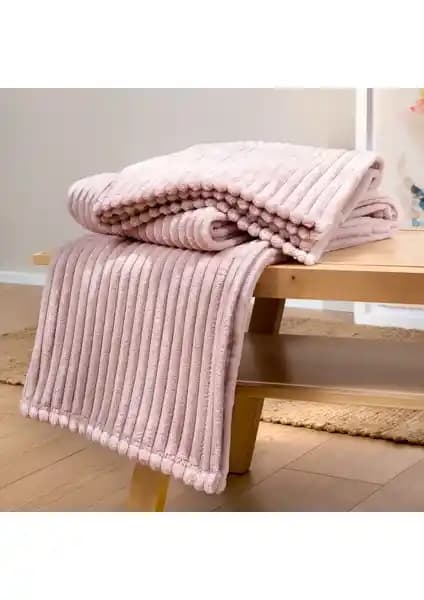 Yataş Bedding Holly Wellsoft TV Battaniyesi 140x190 cm Pudra - Yumuşak ve Konforlu