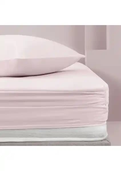 Yataş Bedding Noah Lastikli Çarşaf 90x190 cm Pudra - Konfor ve Dayanıklılık