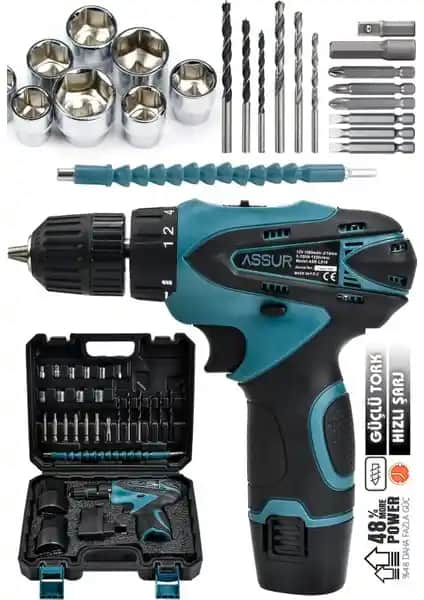 Assur 12V 1.5Ah Çift Akülü Vidalama Şarjlı Matkap Özellikleri ve Kullanım Avantajları