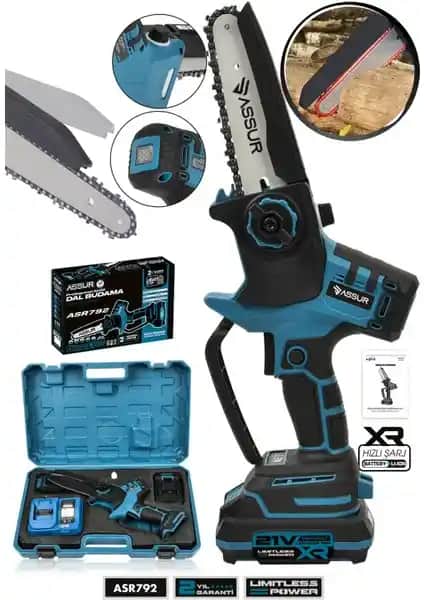 Assur 21V Çift Akülü Dal Budama Makinesi El Testeresi Performans ve Kullanım Kolaylığı