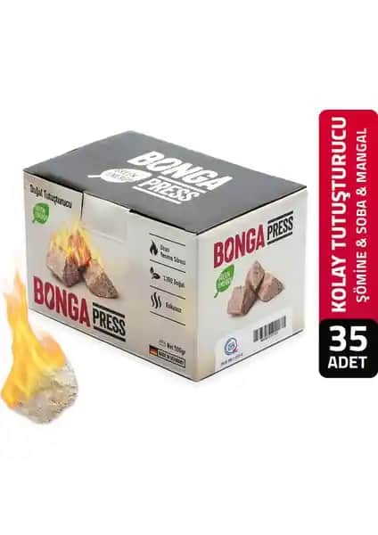 Bonga Press Şömine ve Mangal Tutuşturucusu: Doğal ve Uzun Süreli Yanma Özelliğiyle Ekonomik Çözüm