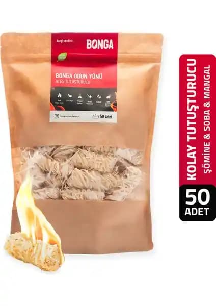 Bonga Şömine ve Mangal Tutuşturucu ile Türemiş Doğal Çubuk Çıra Karşılaştırması