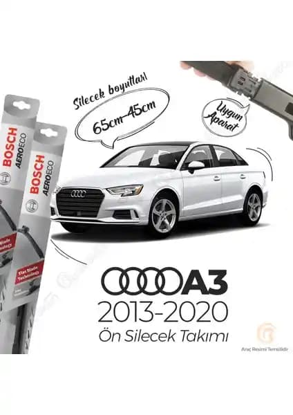 Bosch Aeroeco Audi A3 (2013-2020) Ön Muz Silecek Takımı Yüksek Performans Güvenilirlik