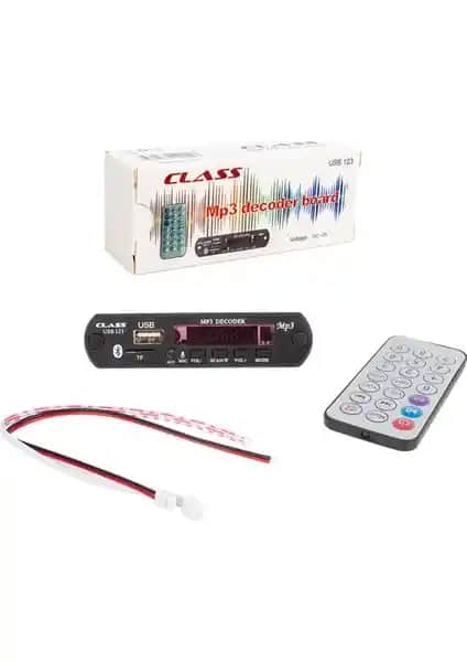 Class USB-123 12 Volt Oto Teyp Mikrofonlu USB/SD Çevirici Dijital Player