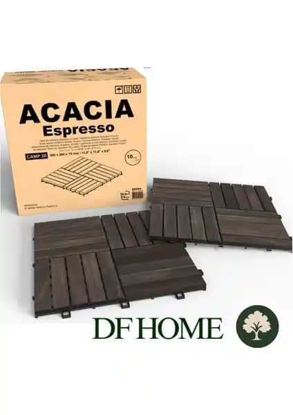 Df Home Ahşap Yer Karosu Renk Espresso 30x30 cm doğal dayanıklı tasarım